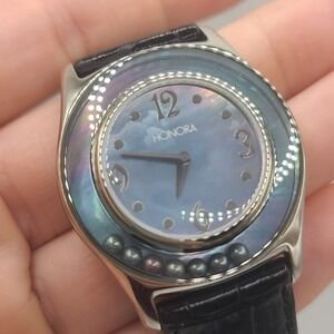 HONORA Pearl Ladies MOP Dial Floating Peacock Pearls Quartz Watch NEEDS BATTERY